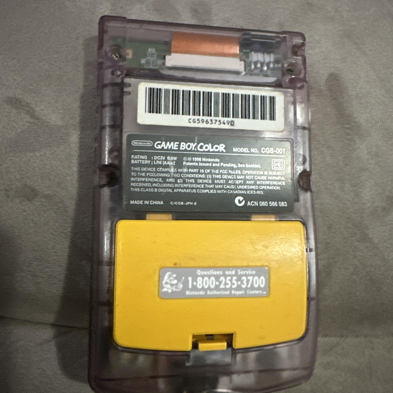 Nintendo Gameboy Color CGB-001 atomic purple . Tested!