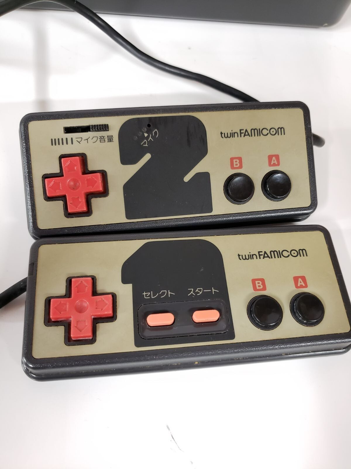 Sharp Twin Famicom console Set Black AN-500B New Belt Working Tested Japan