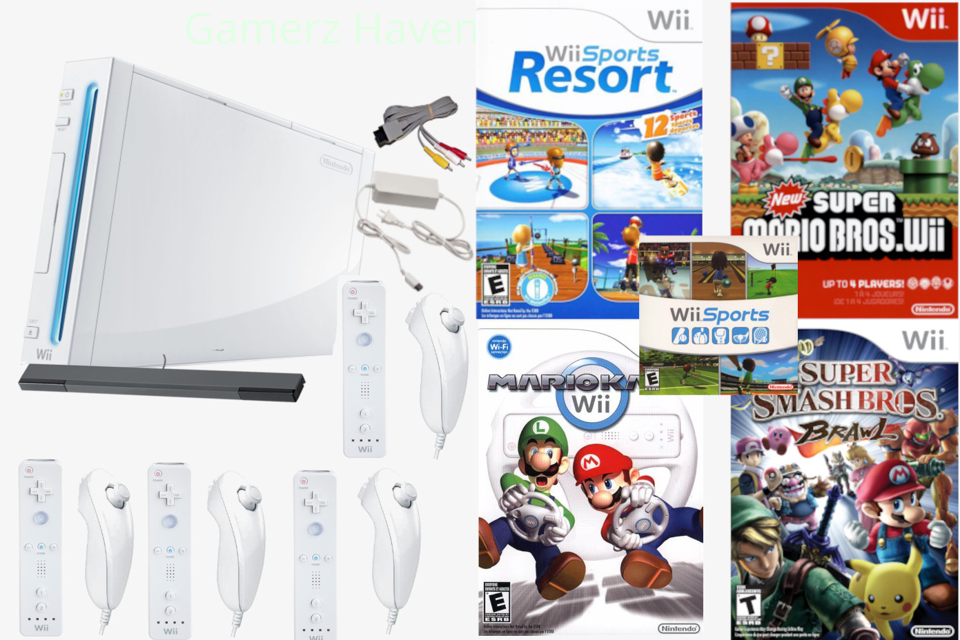 GUARANTEED – Nintendo Wii Bundle + Pick Game – Gamecube – AUTHENTIC Controllers