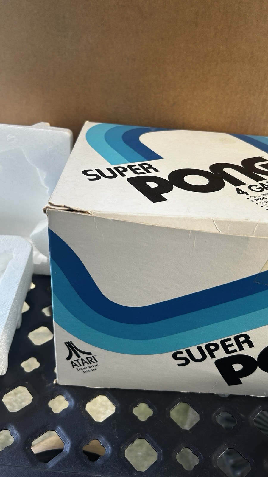 Atari Super Pong Game Console Box Foam , Model C-140 Untested