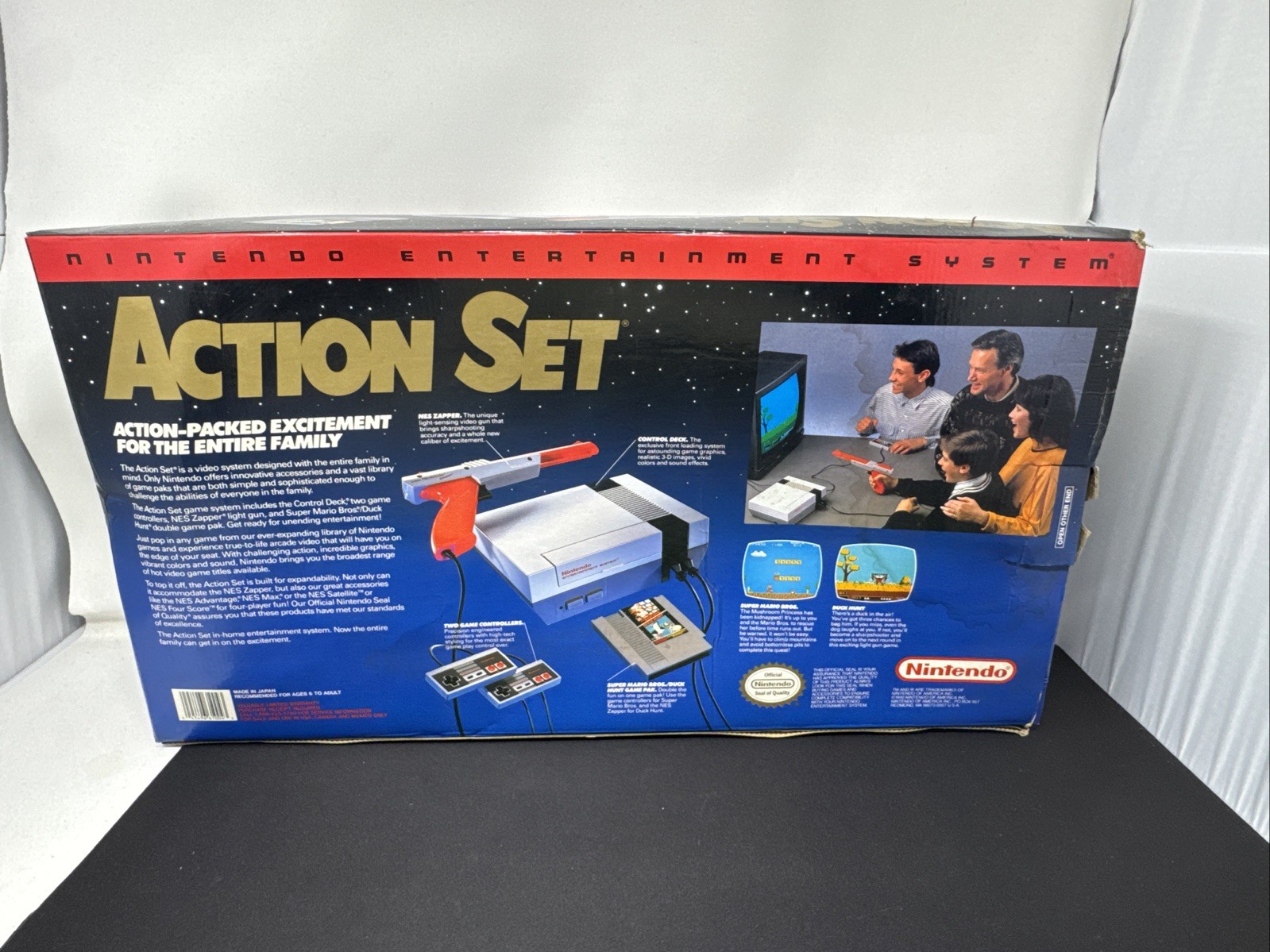 Nintendo NES Action SetConsole Empty Box, Poster, Manual, Inserts ONLY *READ*