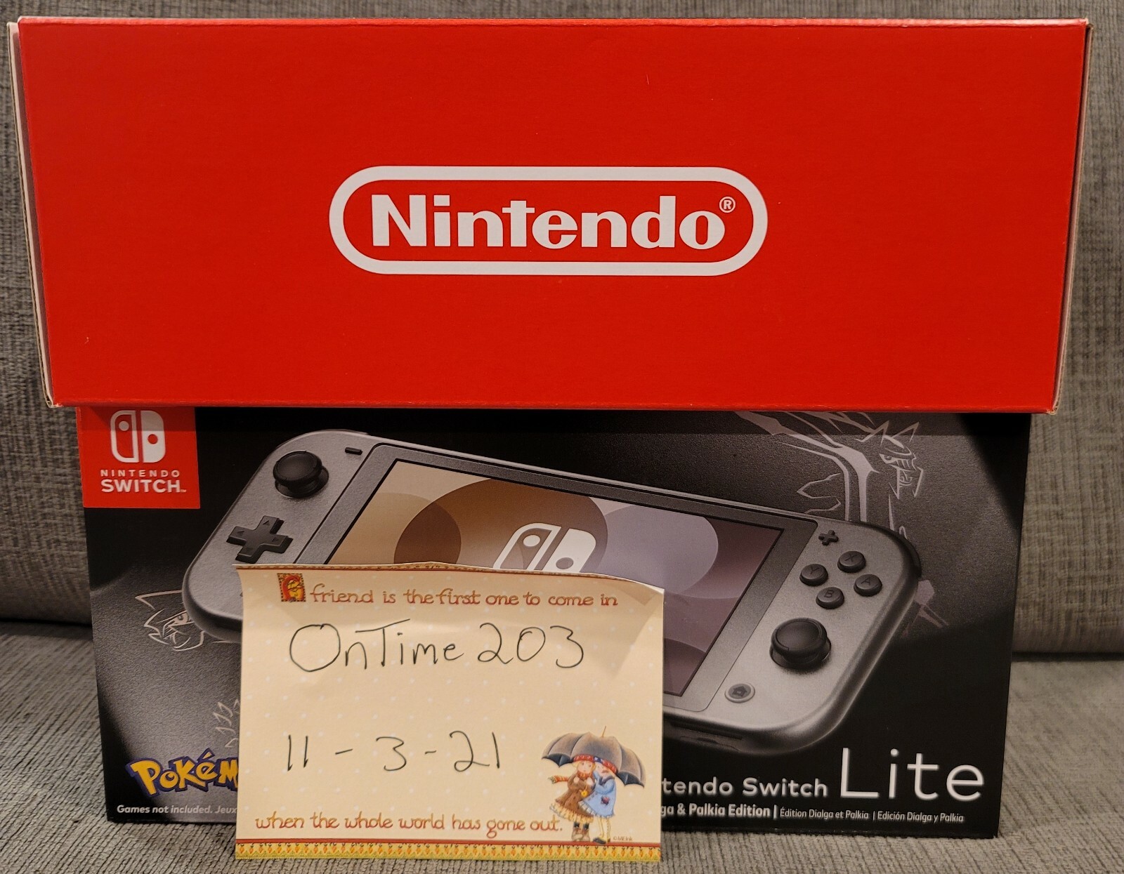 New Nintendo Handheld Gaming Console Switch Lite Pokemon Dialga & Palkia Edition