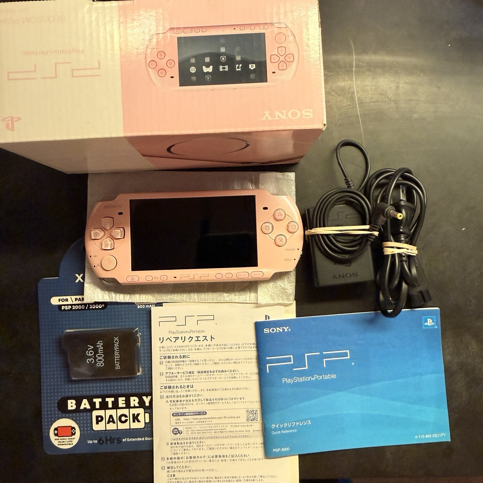 SONY PSP Playstation Portable Console Blossom Pink PSP-3000 ZP Japan Import New