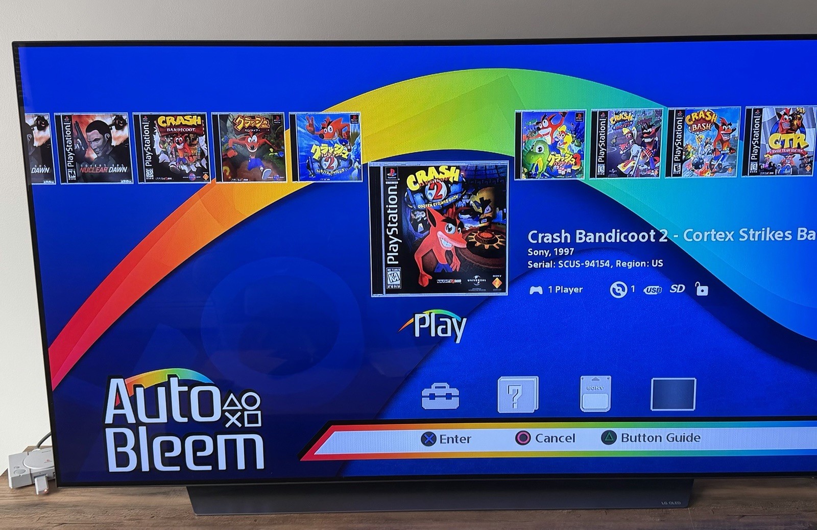 Sony PlayStation PS1 Classic Mini 512GB w/ Wireless Controller 1000 Games