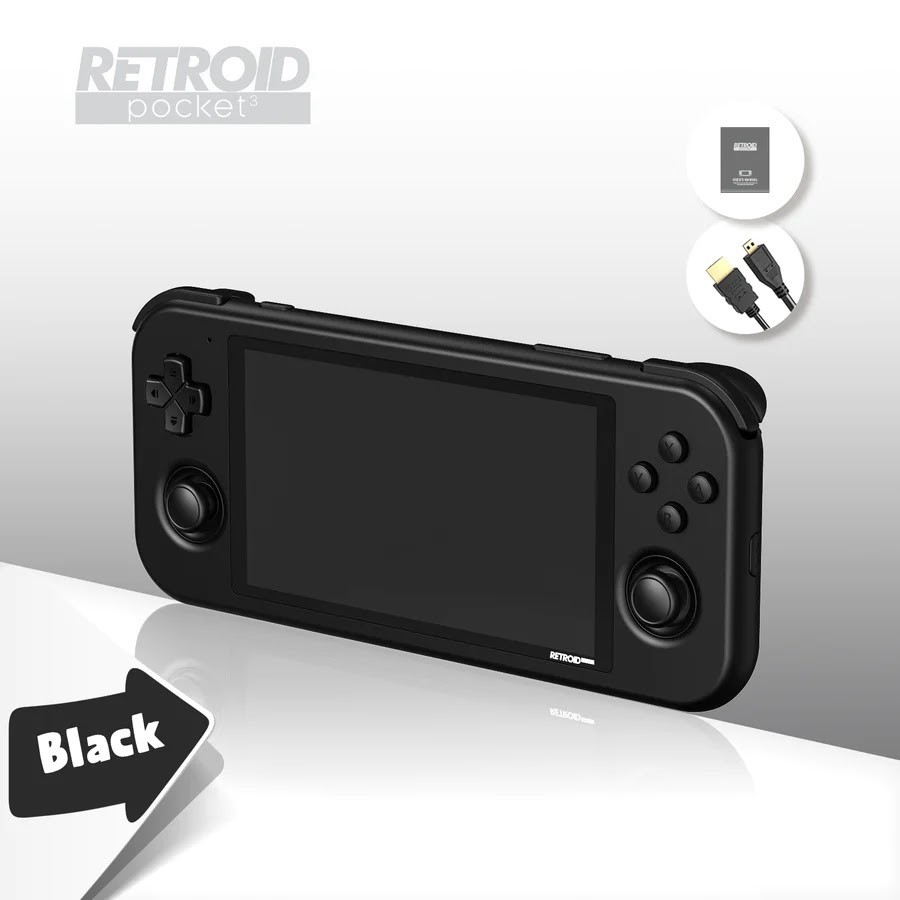 Retroid Pocket 3 Handheld Gaming Console Retro Grey 16 BIt