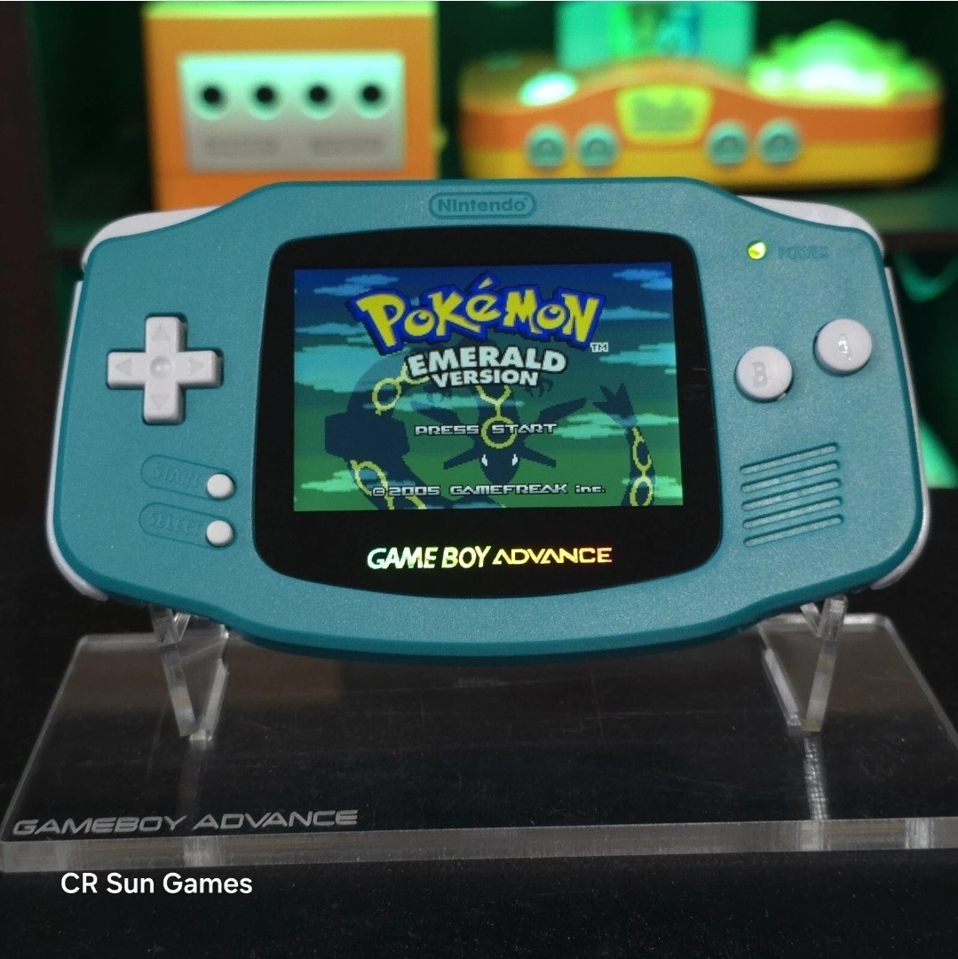 Teal Game Boy Advance GBA iPS V5 LCD USB-C 1800 mAh Rechargeable Battery