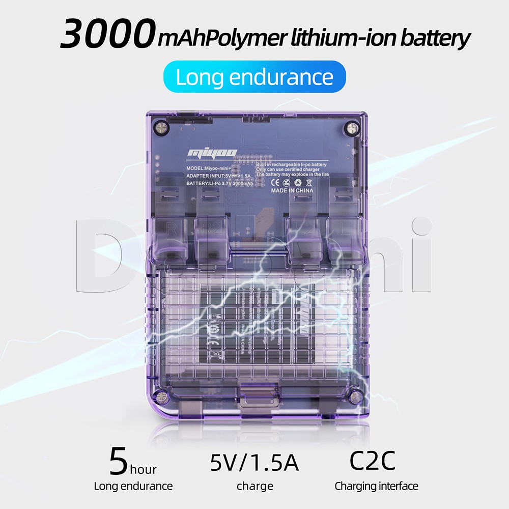 Miyoo Mini Plus Purple Open Source Retro Handheld Game Console with 64GB