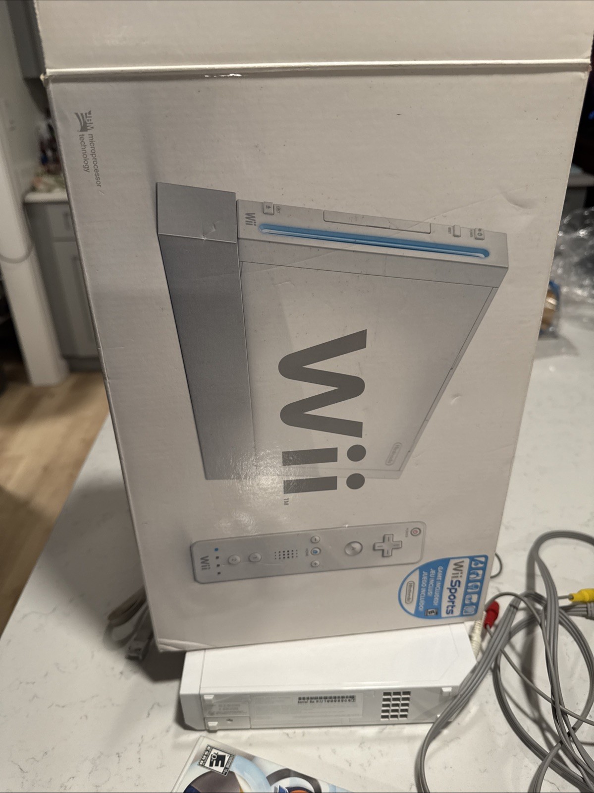 Nintendo Wii White Console with Accessories With Block Party Tested Works