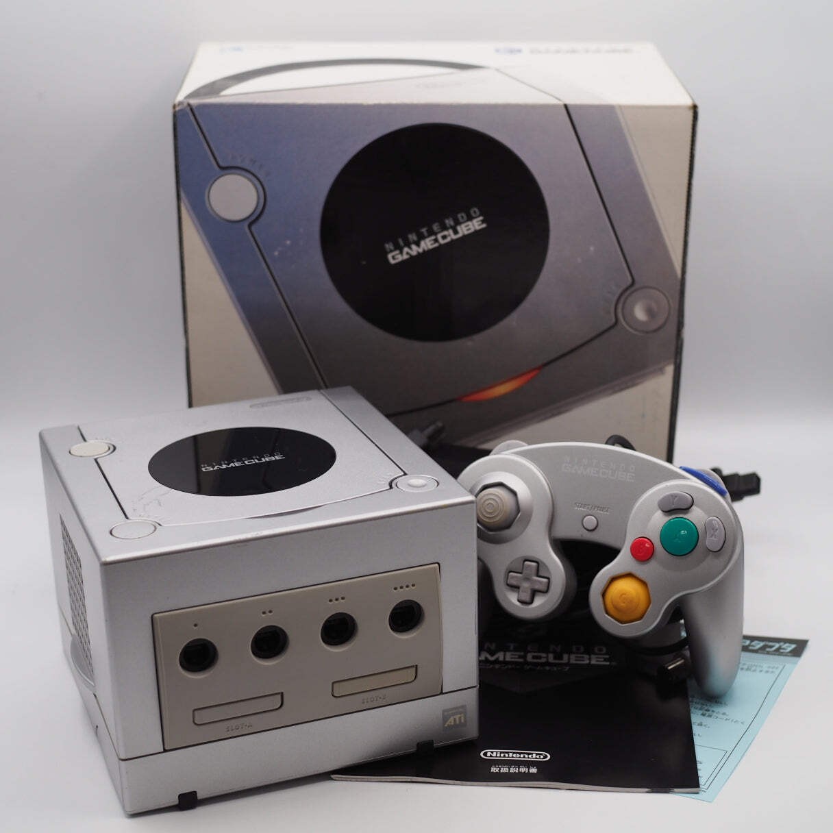 Nintendo GameCube Console System DOL-001 Silver Boxed Tested Modified NTSC-J GC