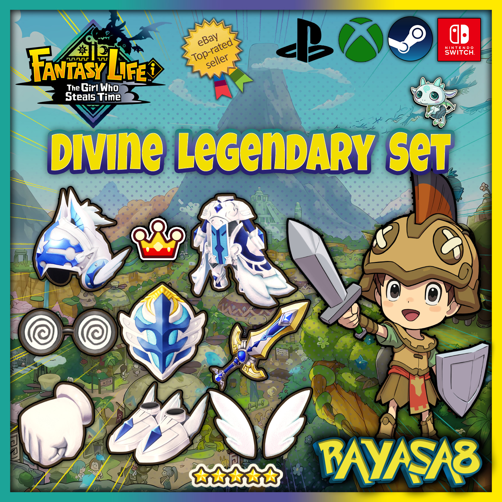 🌟 Fantasy Life i – Divine Legendary Sets (Full Armor Set) 🌟
