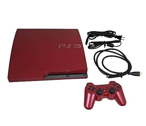 Sony PlayStation 3 (320GB) PS3 Scarlet Red CECH-3000BSR Console Set