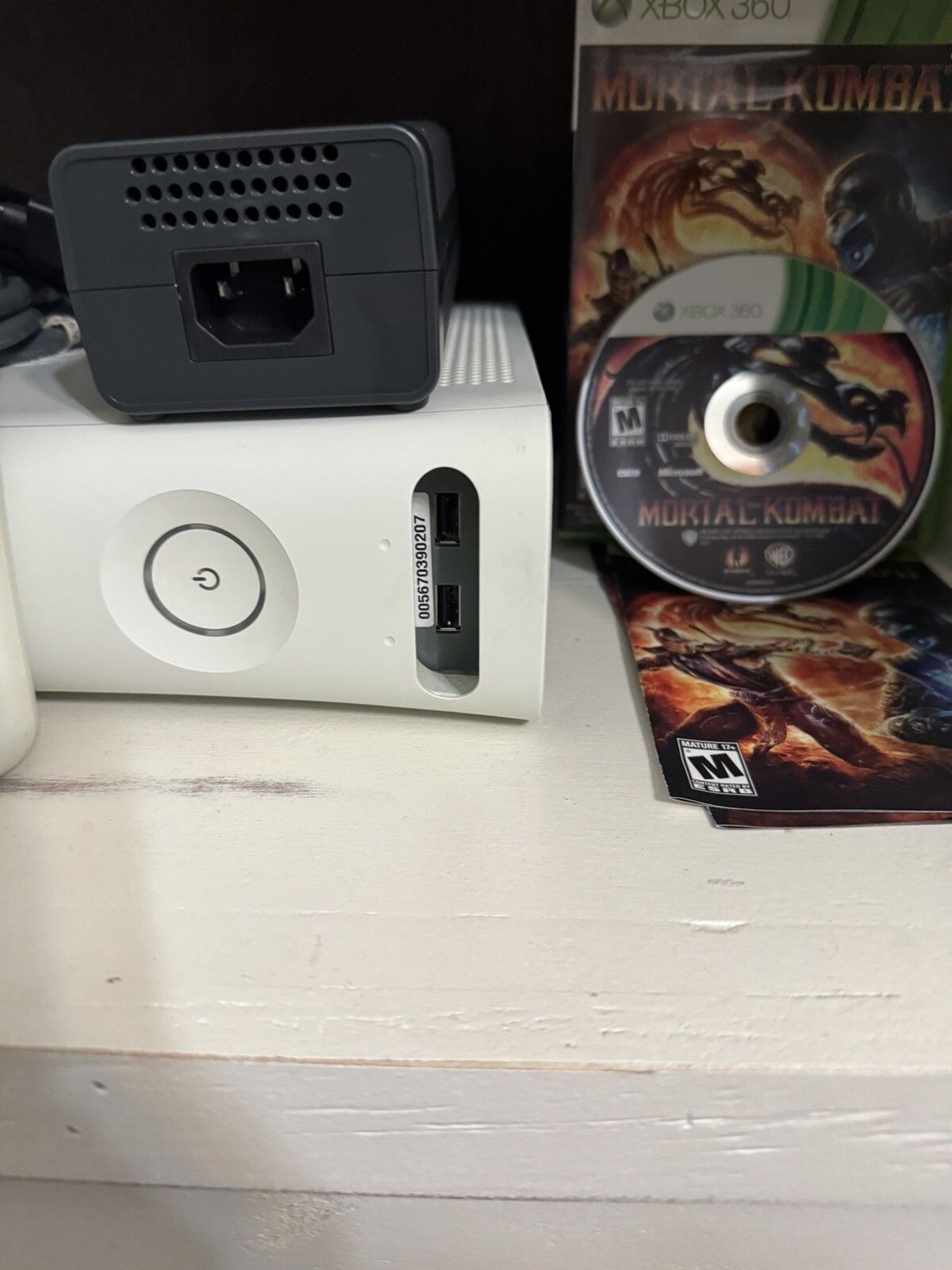 Microsoft Xbox 360 Console 20GB HDD Bundle + 3 Controllers 1 Game Remote Tested