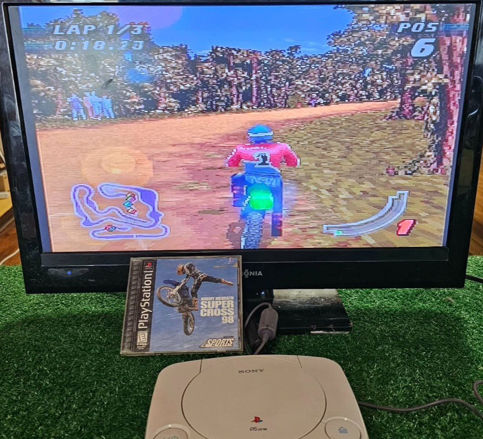 Sony PS One SCPH-101 Console Bundle (5 Games, 1 Controller) TESTED READ DESC.