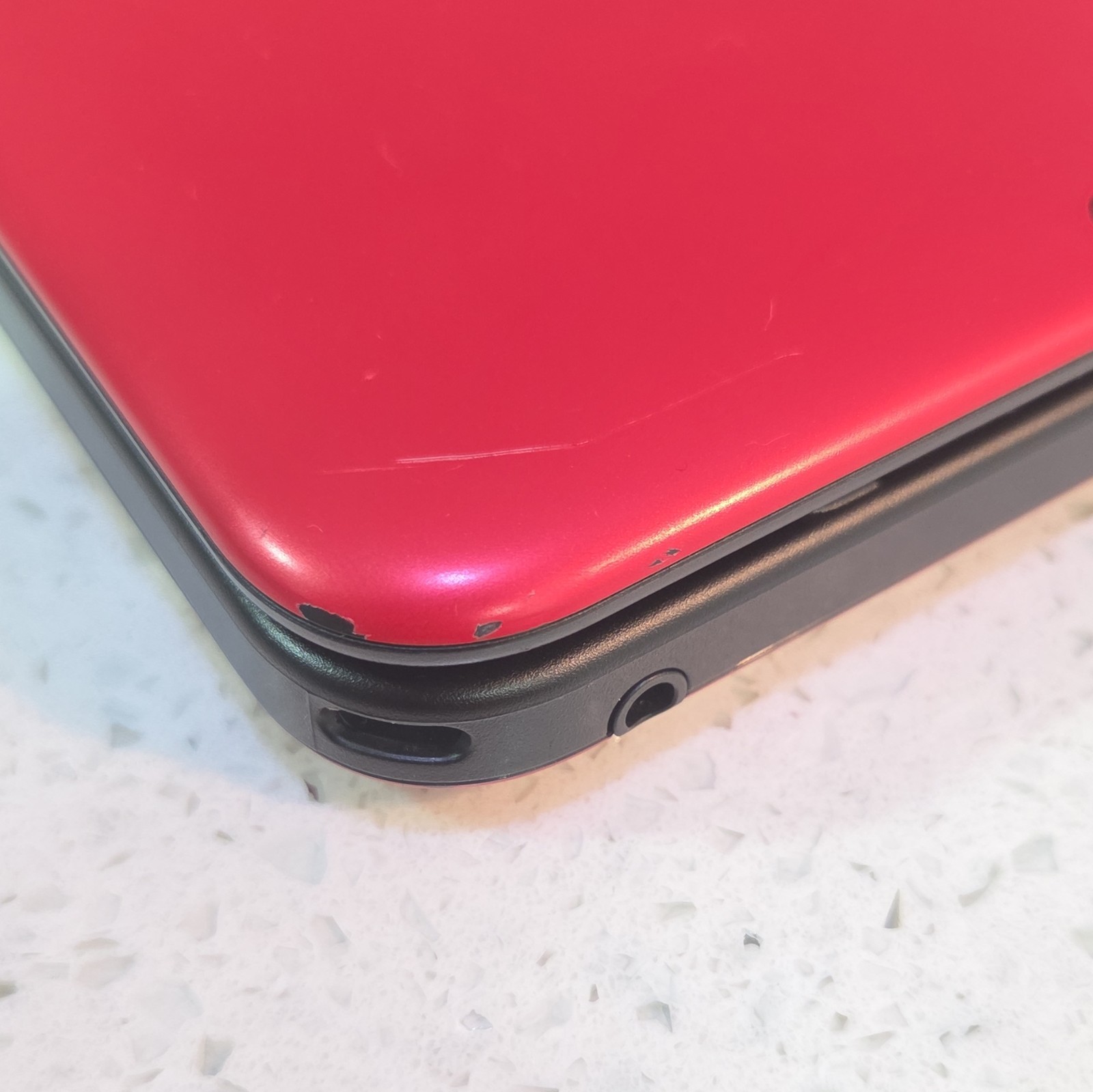 TESTED WORKING REGION UNLOCKED NINTENDO 3DS LL Red/Black Wi-Fi Headphone Jack