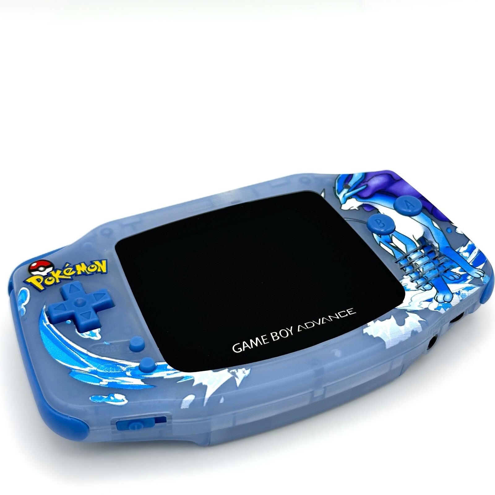 Game Boy Advance GBA Custom IPS Backlit Screen UV Printed Shell Suicune Pokemon