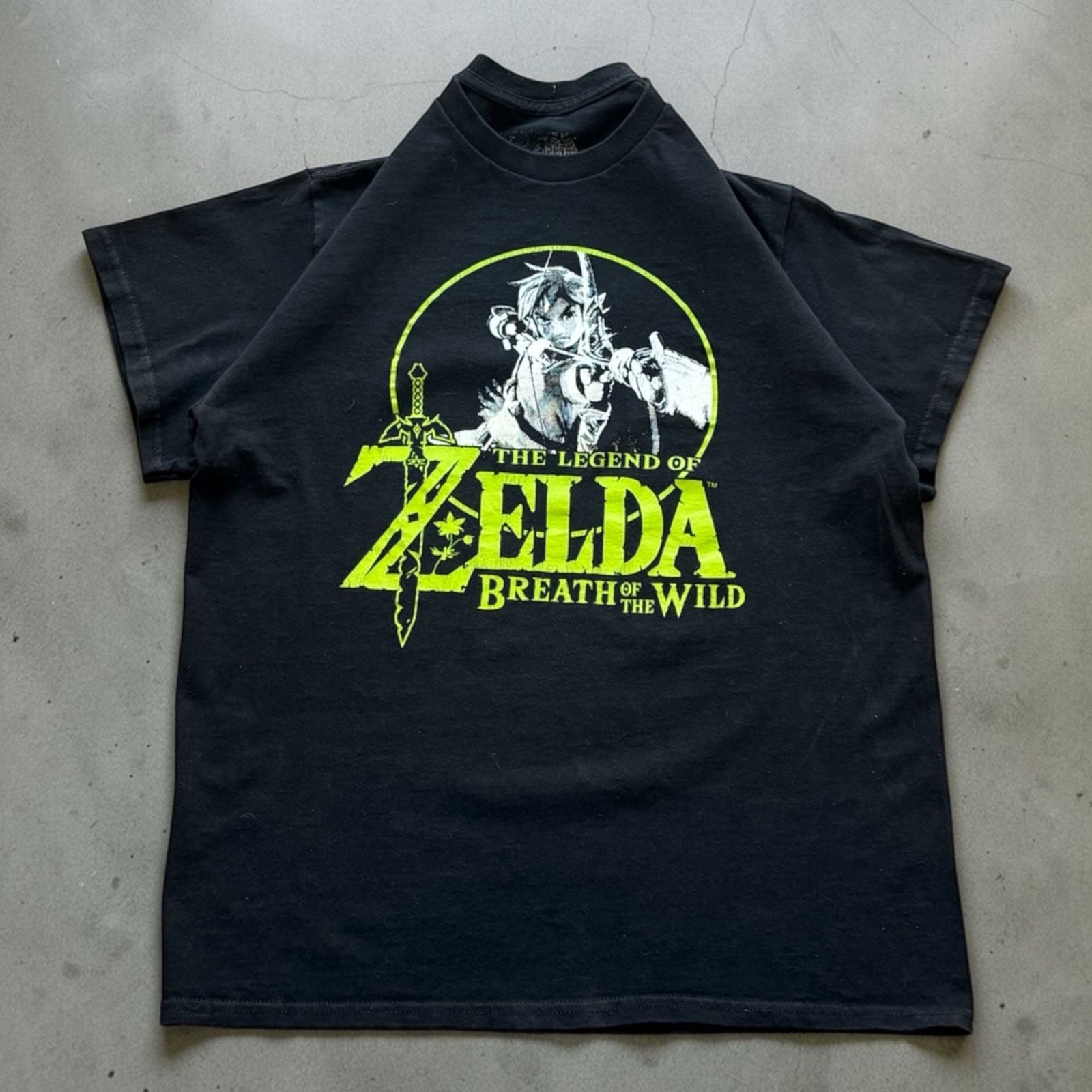 Nintendo The Legend of Zelda Breath of the Wild Neon Green Logo T-Shirt