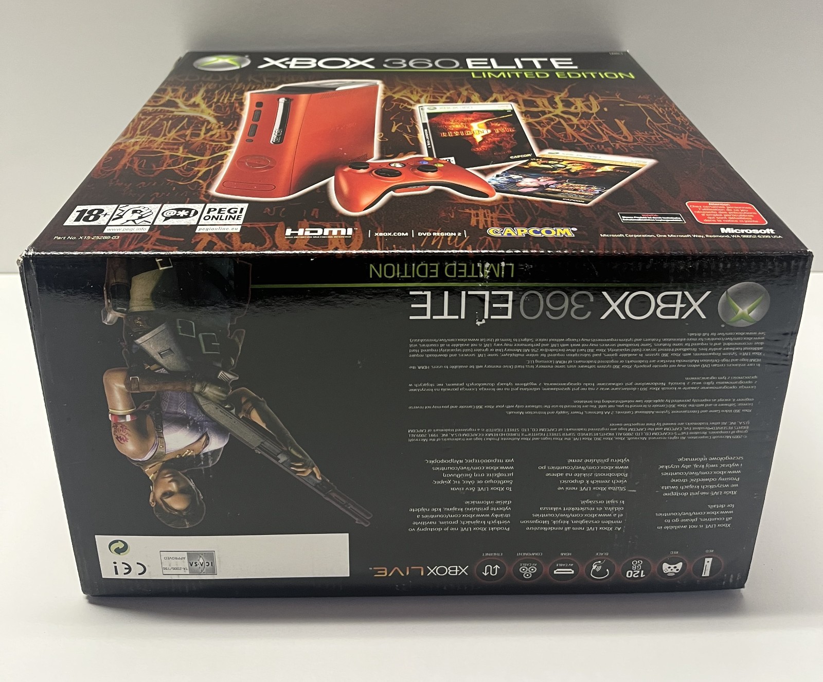 MICROSOFT XBOX 360 ELITE RESIDENT EVIL 5 EDITION 120GB RED CONSOLE NEW SEALED