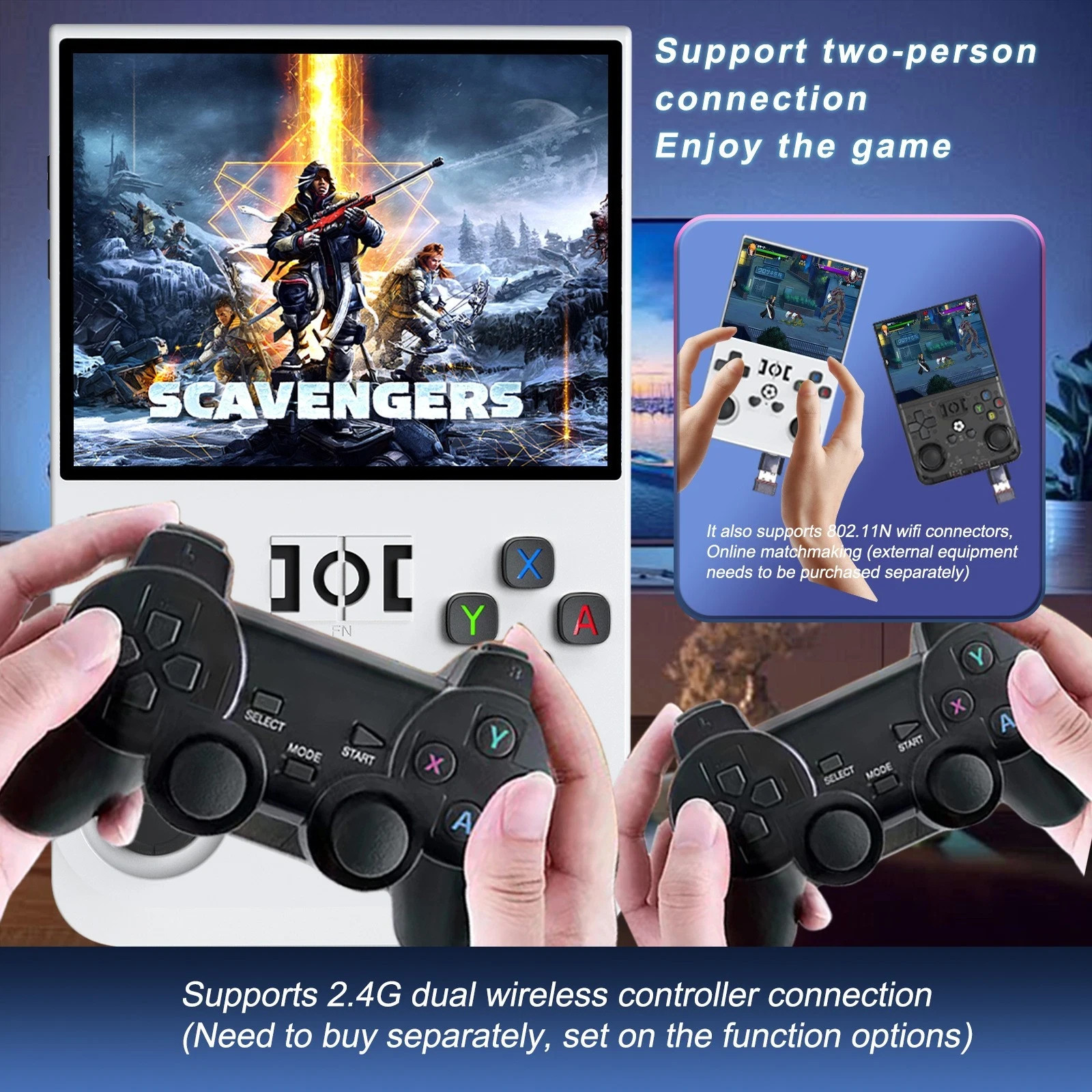 Gray R36 Max Handheld Game Console 3.5 Inch IPS Screen 20000+ Games Video Games