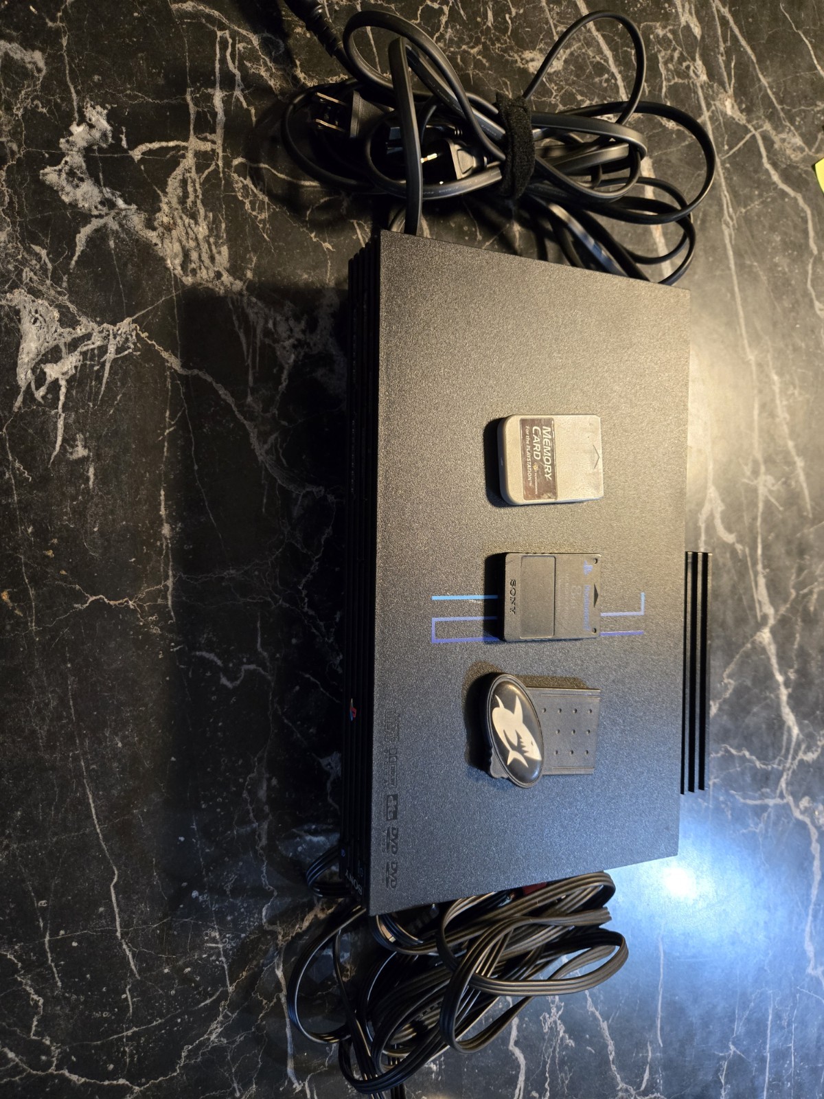 Sony PlayStation 2 PS2 Fat Console HDD Hard Drive Network Adapter Tested Bundle