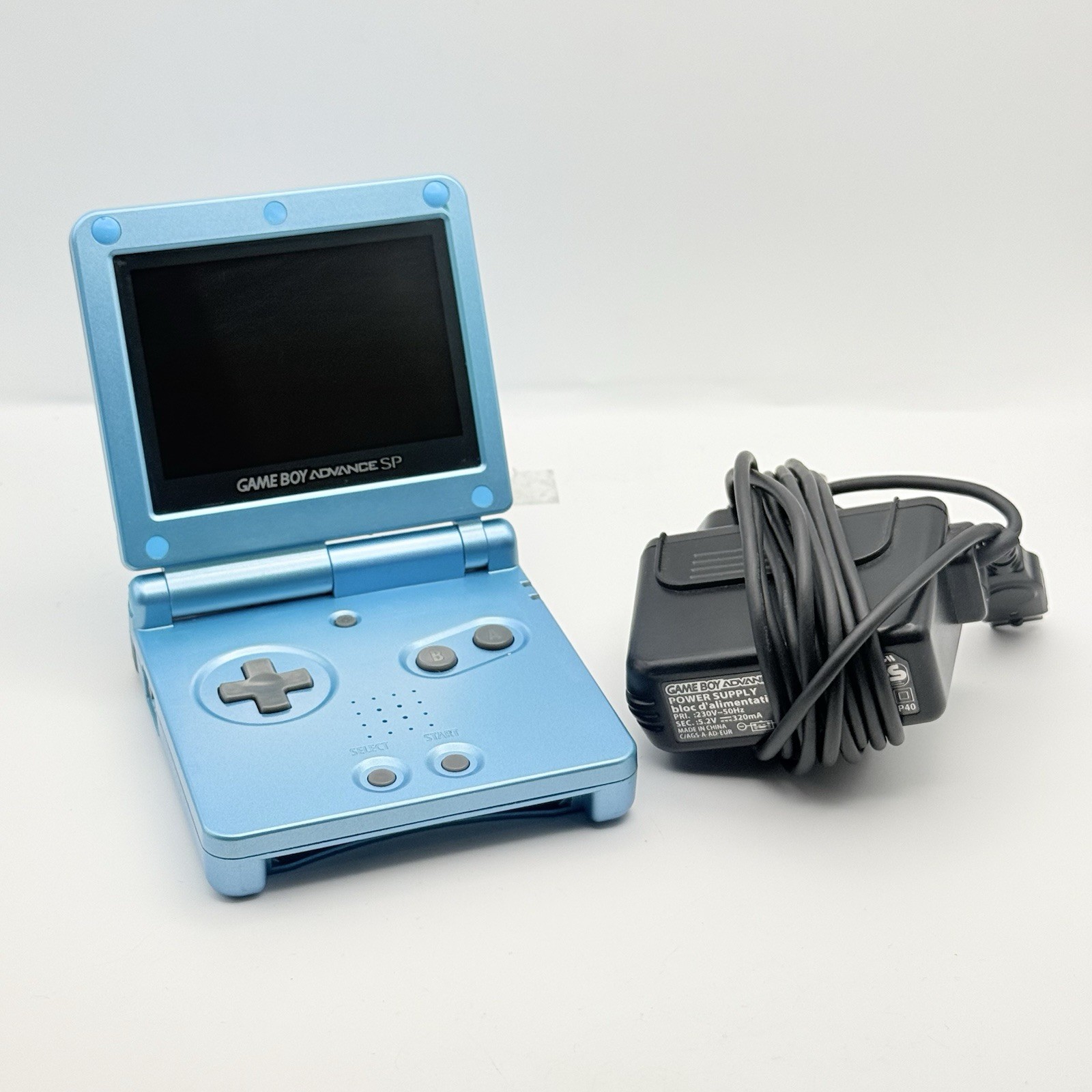 NINTENDO GAME BOY ADVANCE SP AGS 101!! SURF BLUE – 100% ORIGINAL – NEW BATTERY