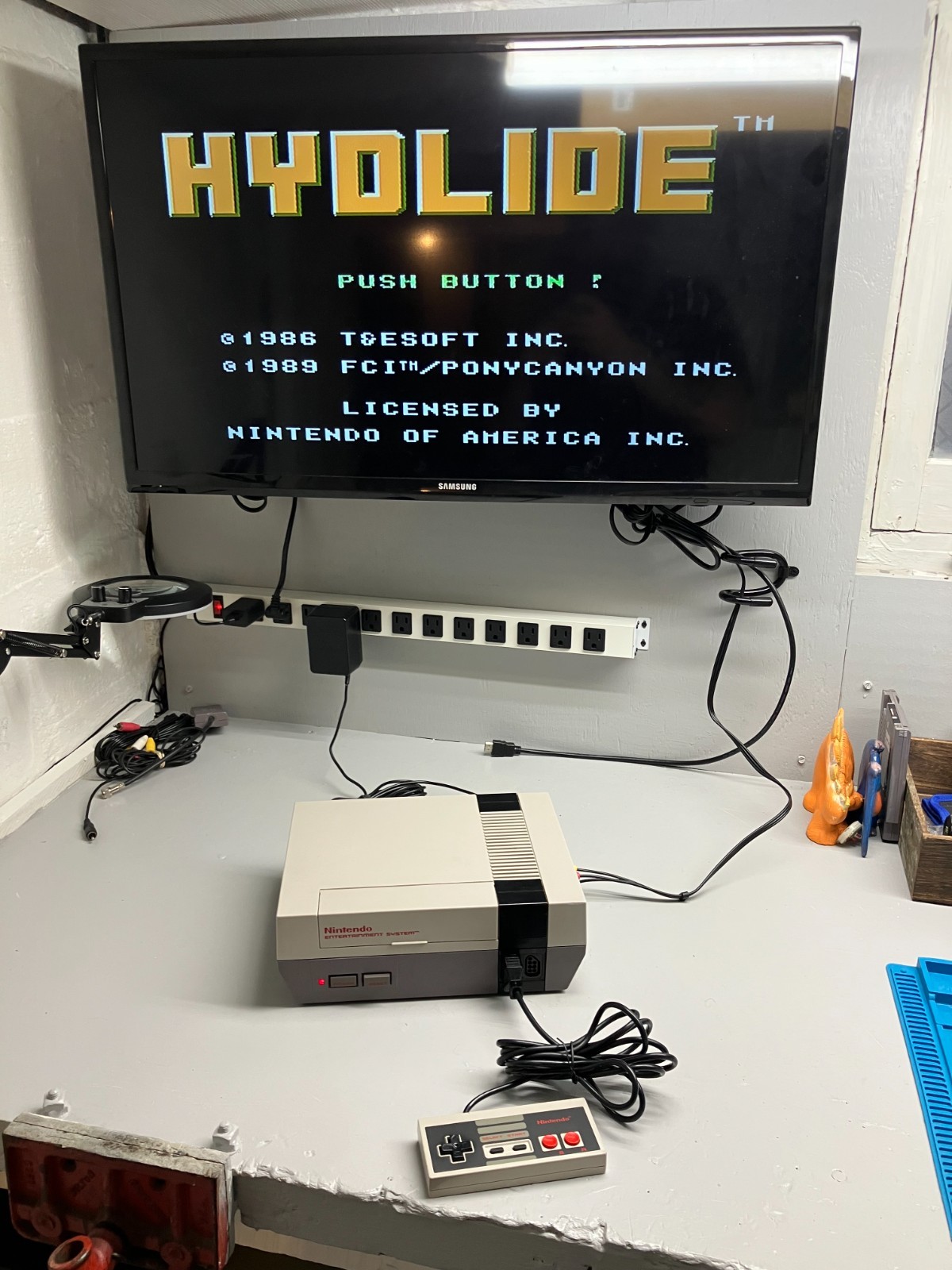 NES Nintendo Starter Bundle with 2 Controllers, Cords, and a Game