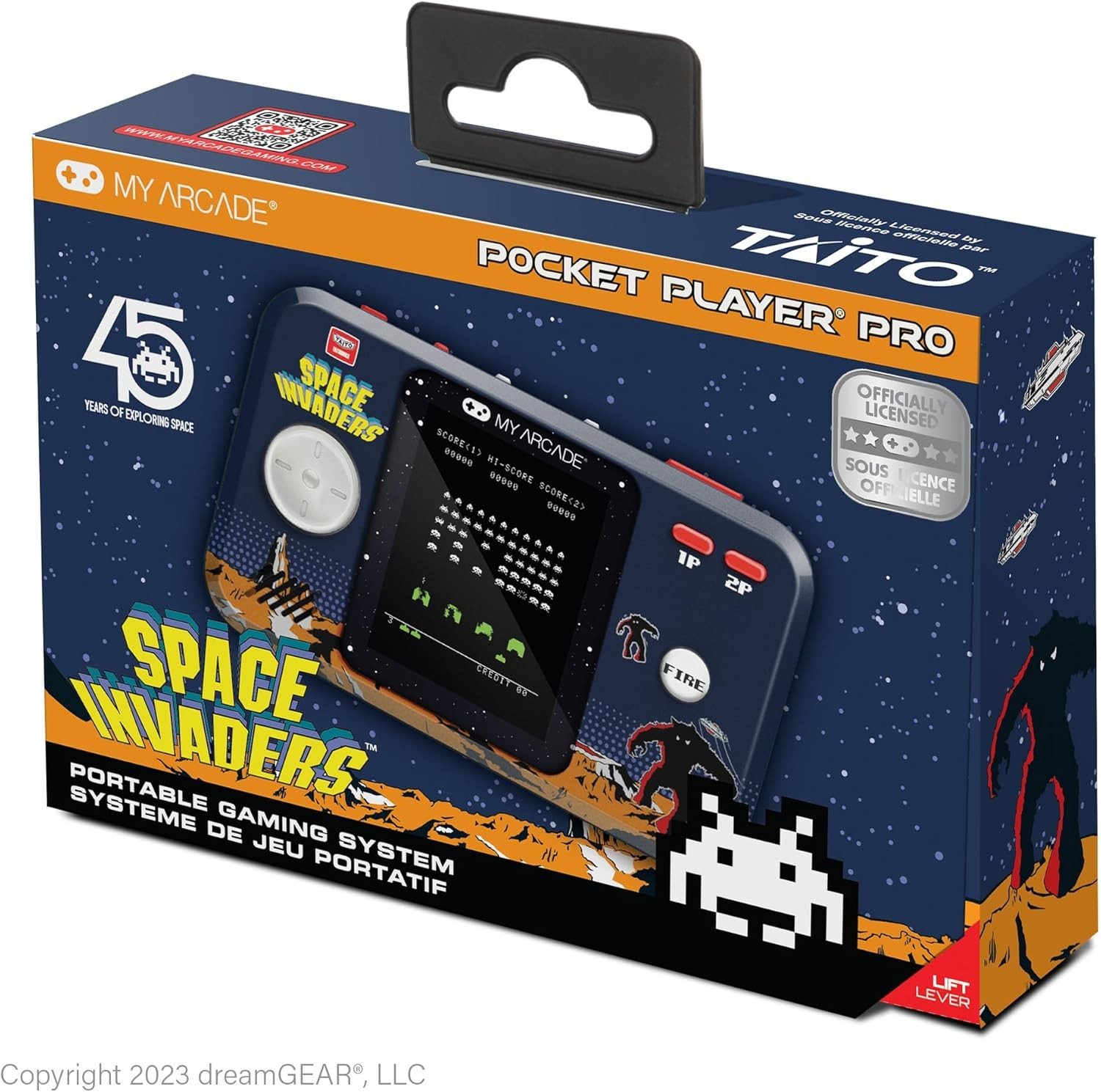 Space Invaders Pocket Player Pro: Portable Retro Console with 2.75″ Display