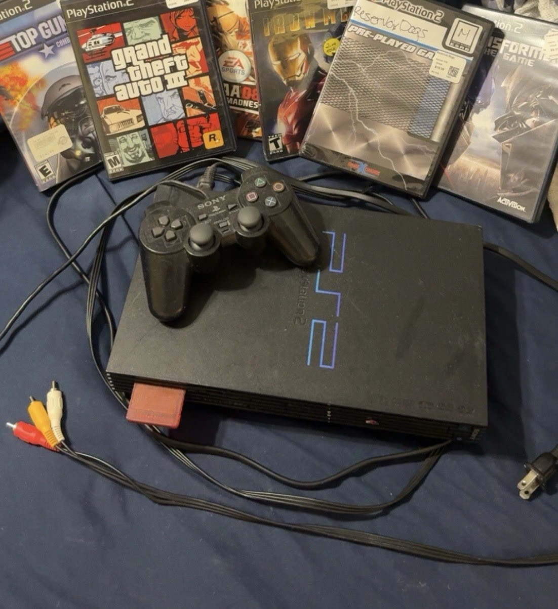 PlayStation 2 Tested And Working With All Cords and Controller Plus Games