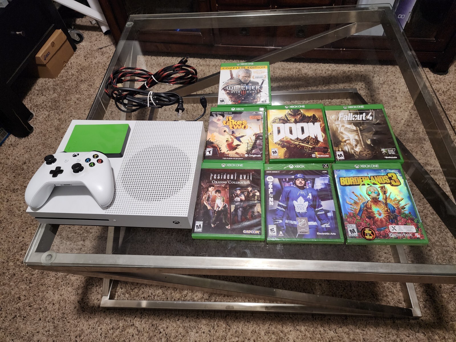 Microsoft Xbox One S 1TB With Games And Memery Expansion