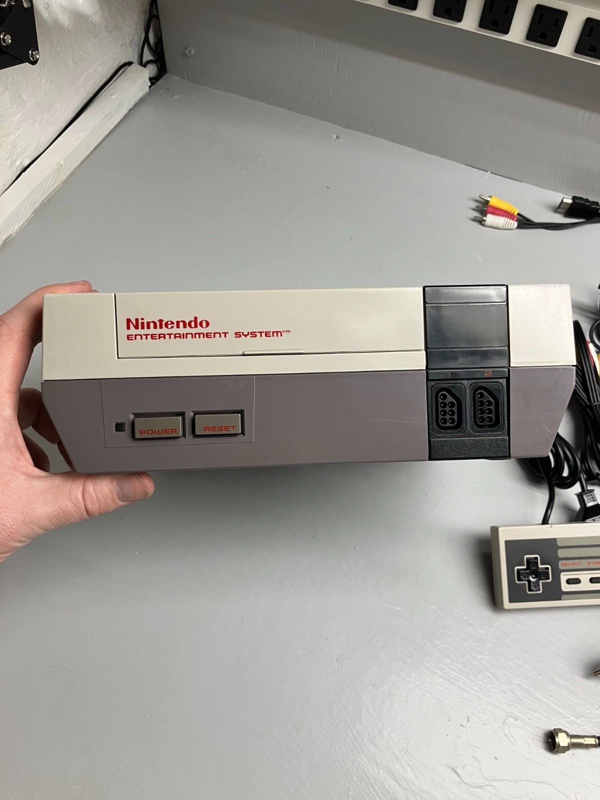 NES Nintendo Starter Bundle with 2 Controllers, Cords, and a Game