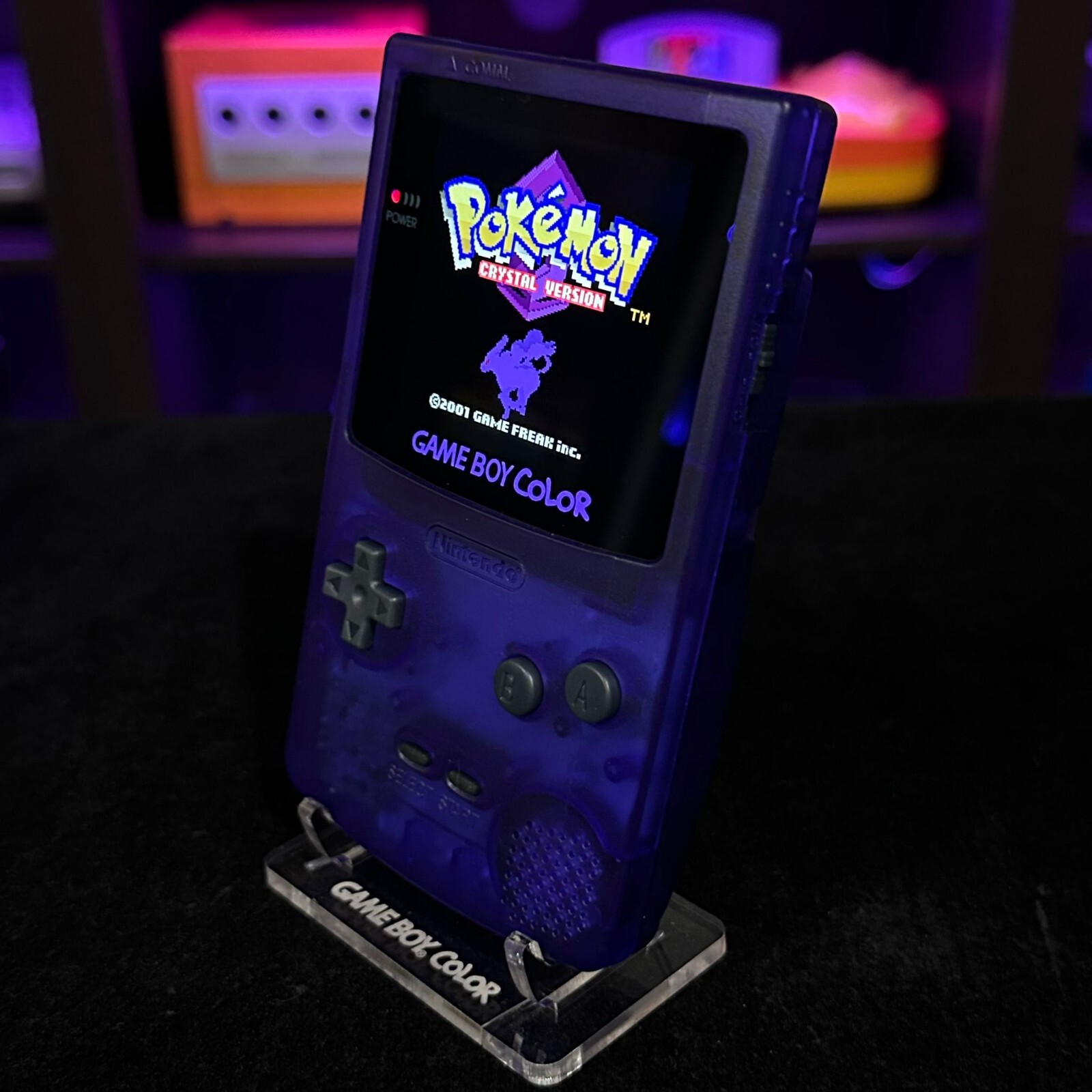 Grape Purple Gameboy Color Console OLED Touch Screen GBC Game Boy