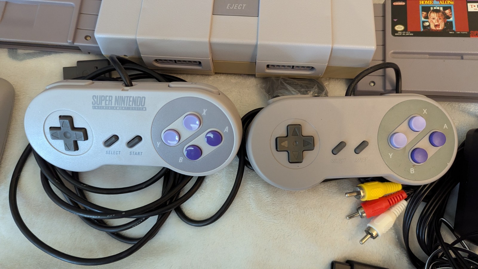 Super Nintendo SNES Console System Bundle with 11 Games, 2 Controllers & Mouse