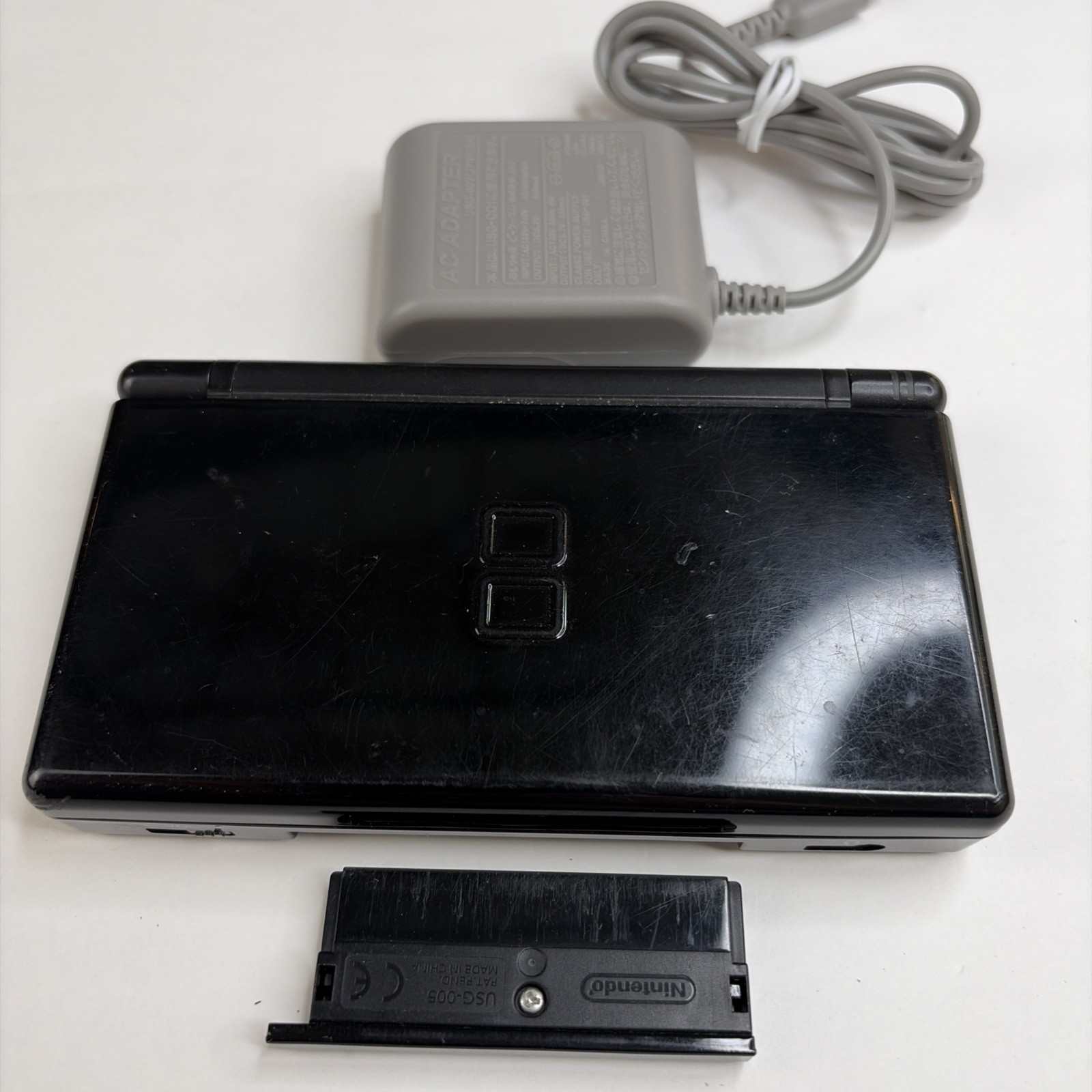 Nintendo DS Lite Onyx Black Handheld Console US Model w/ Charger Tested