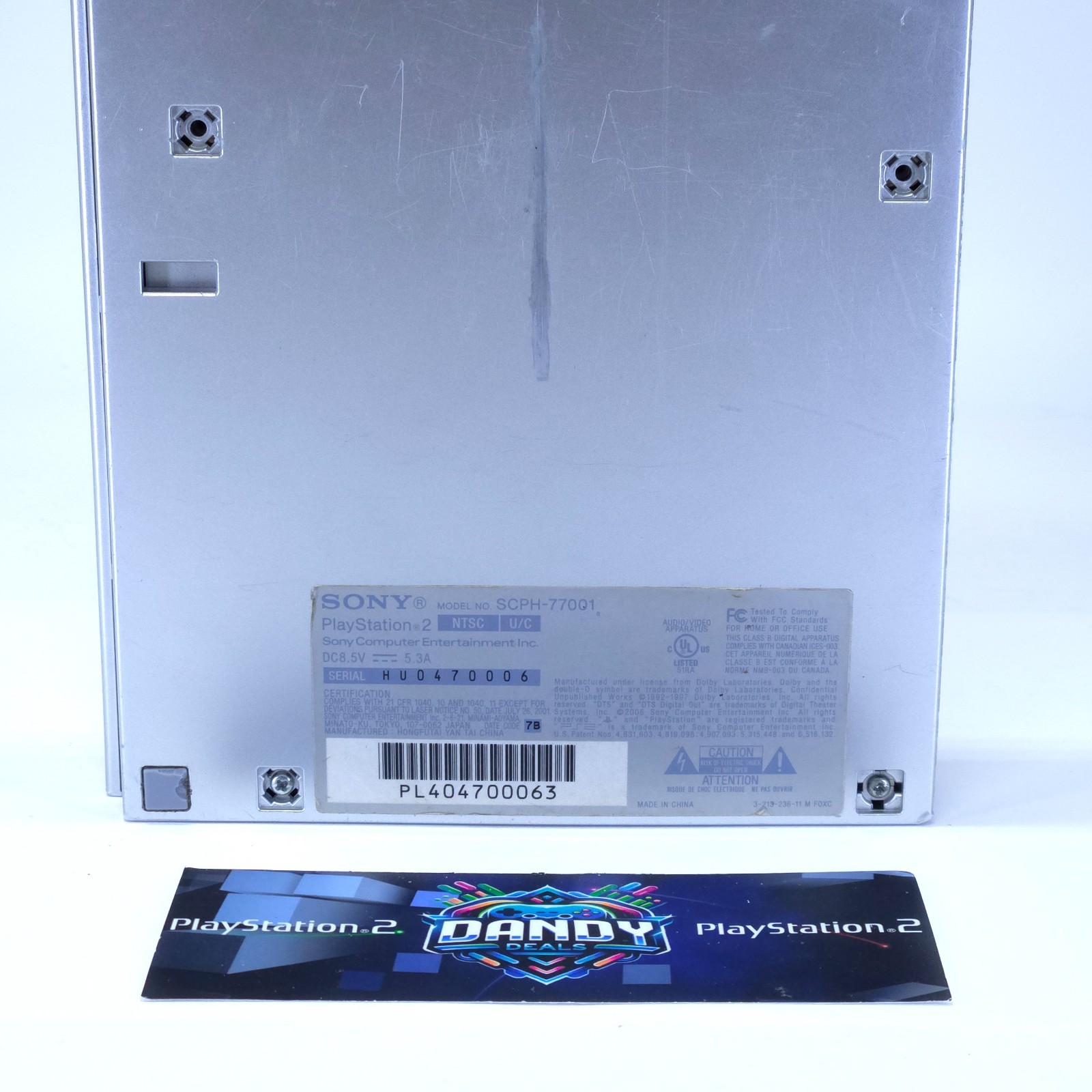 PS2 Console Slim Playstation 2 Silver – FOR PARTS/REPAIR – No Power