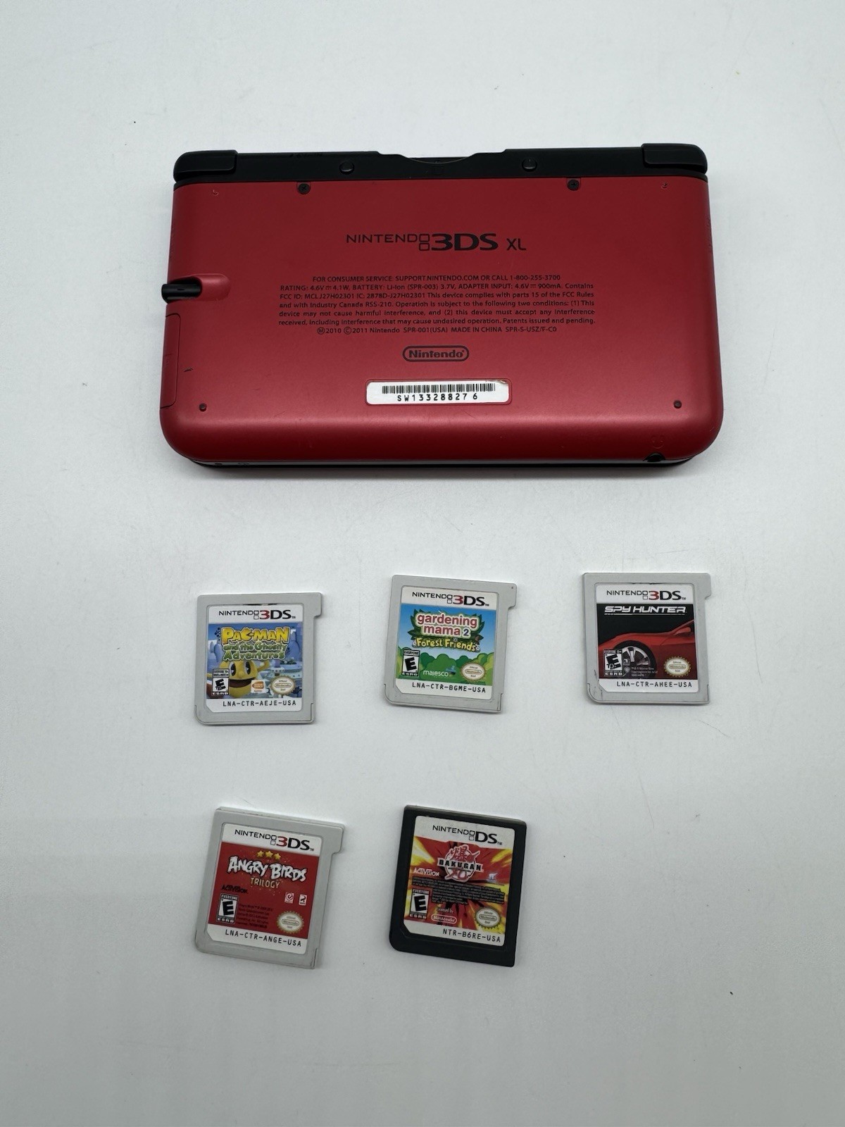 Nintendo 3DS XL Red/Black Handheld System SPR-001 Wi-Fi NTSC-U/C (US/CA) Tested