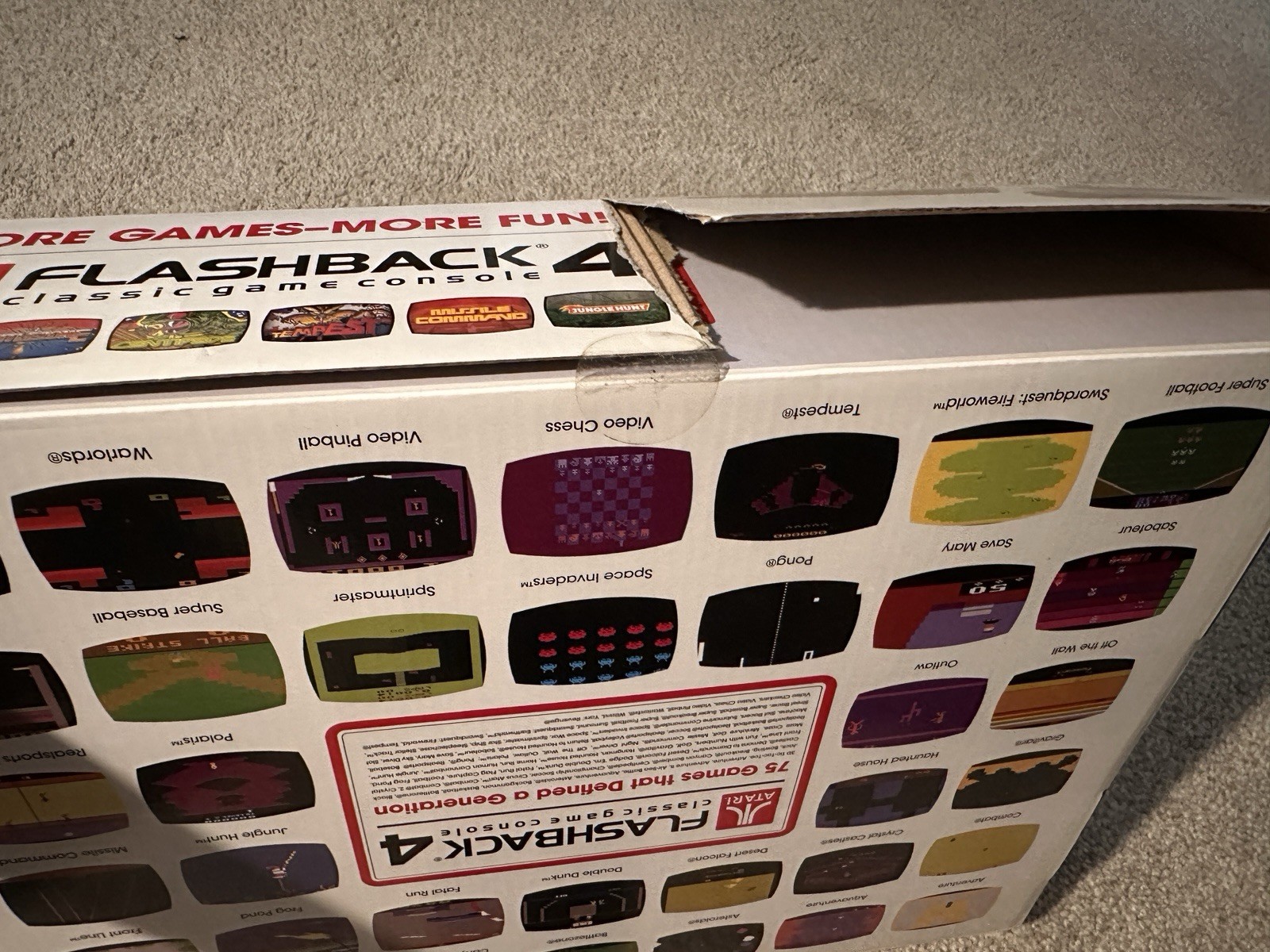 Atari Flashback 4 Classic Game Console 40th Anniversary New 75 Games w/ Box