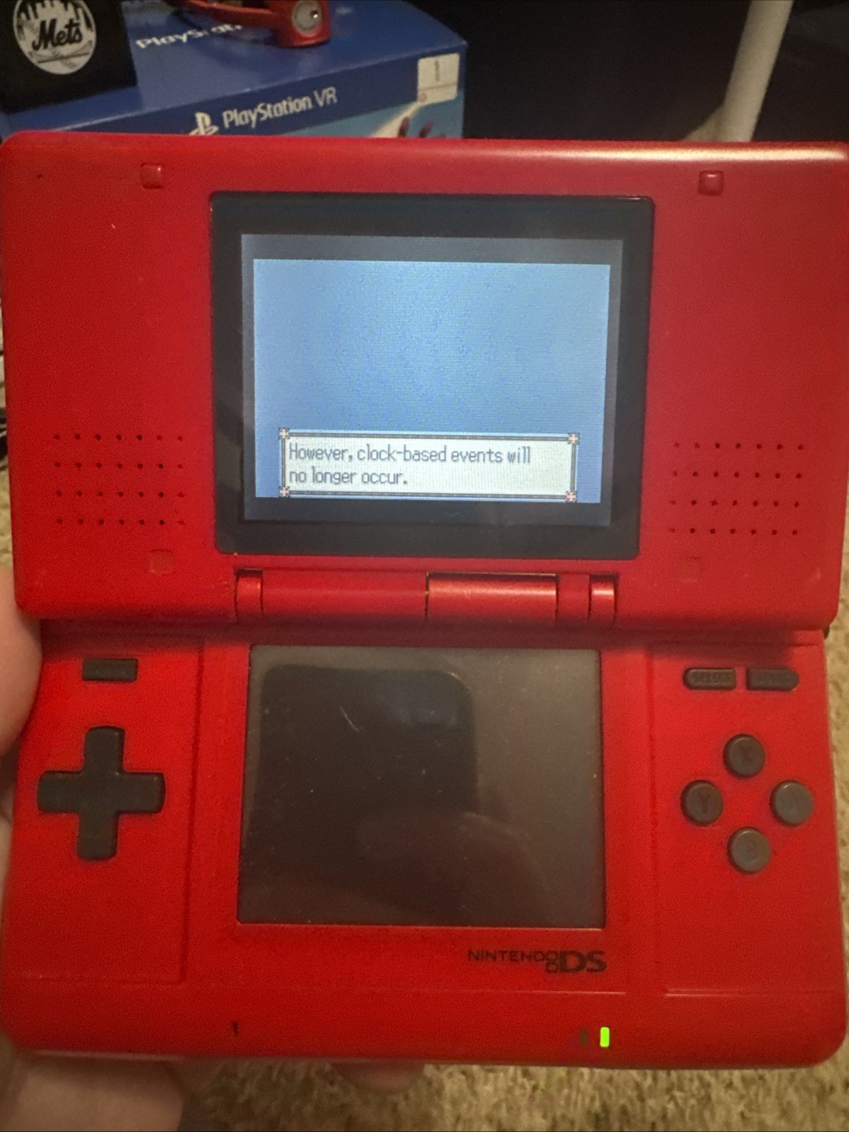 Nintendo DS Original Lava Red bundle including POKEMON RUBY OG GBA EDITION