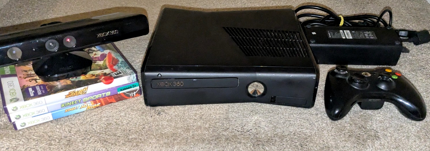 Microsoft Xbox 360 Slim 250GB console With Kinect Bundle Controller Tested