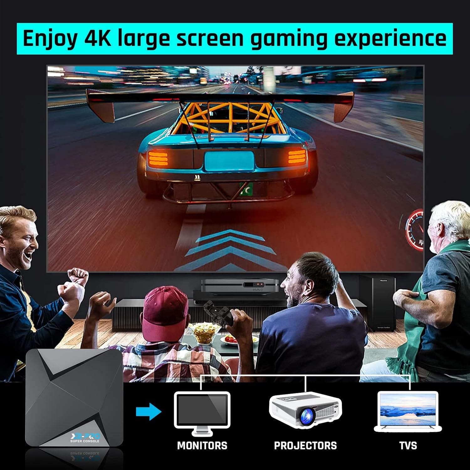 Kinhank Super Console X2 Pro 65000+ Games 4K Dual Controller