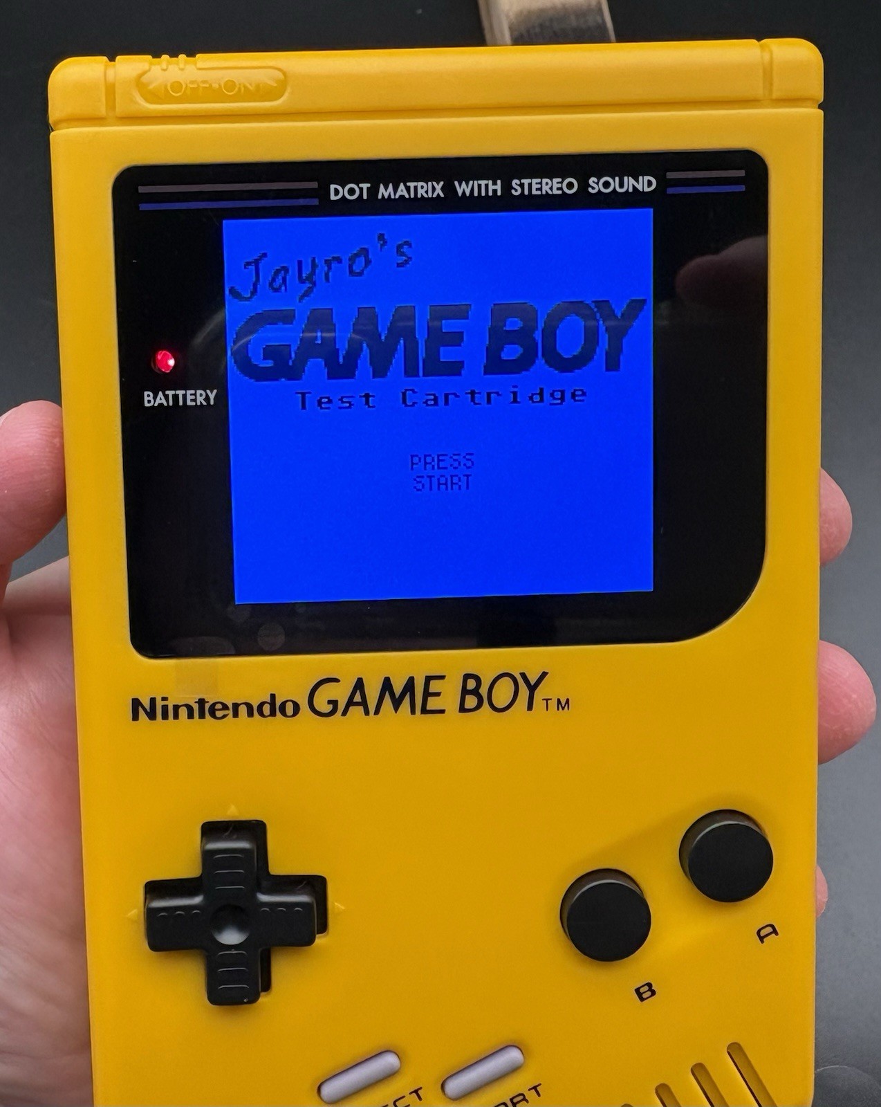 Yellow Original Gameboy DMG-01 With Backlit Laminated Glass IPS Screen