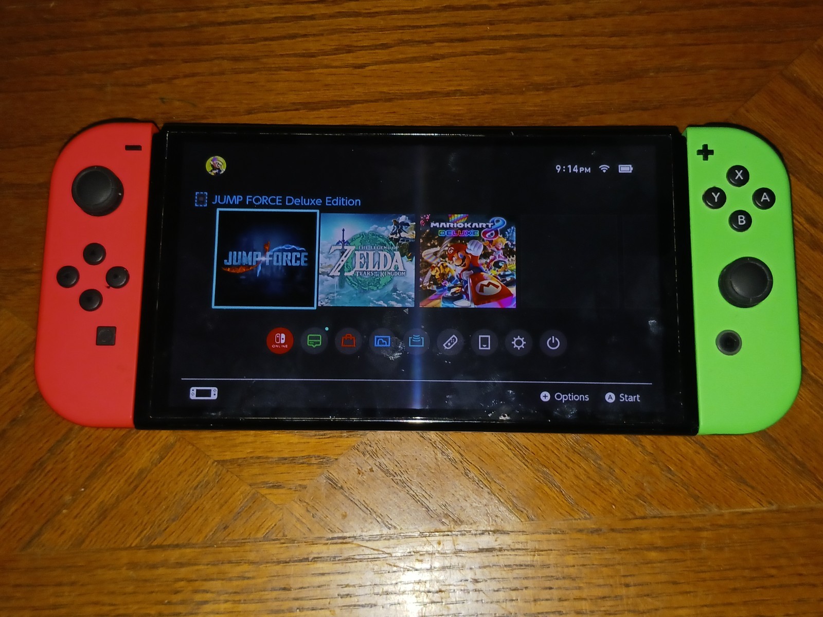 Nintendo Switch OLED Model HEG-001 Console w/ Mario Kart 8 Deluxe TESTED/WORKS