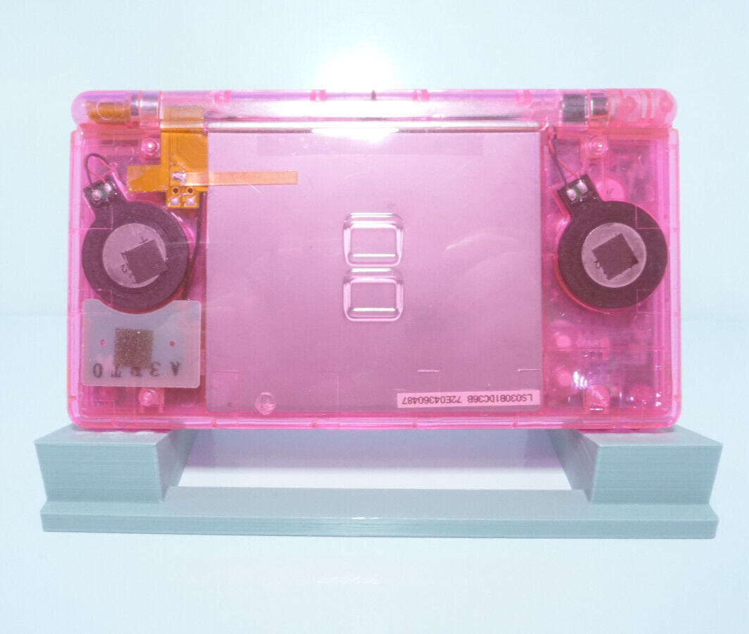 Nintendo DS Lite Transparent Clear Super Pink Handheld System with Charger