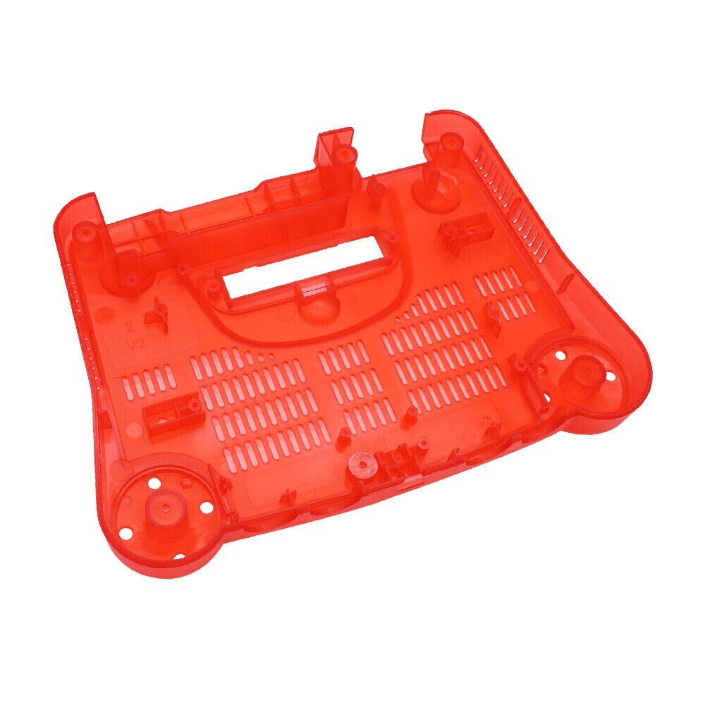 Full Housing Case Shell Cover Replacement Nintendo 64 N64 Console – RED CLEAR