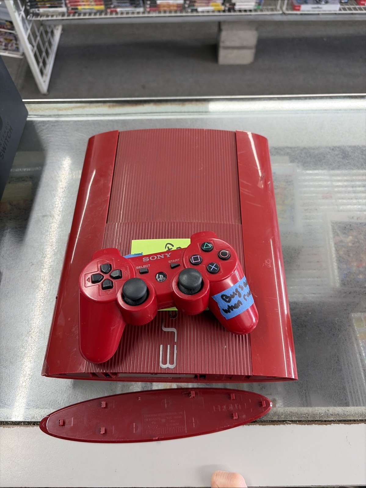 Sony PlayStation 3 PS3 Super Slim Red God Of War Console For Parts Repair Broken