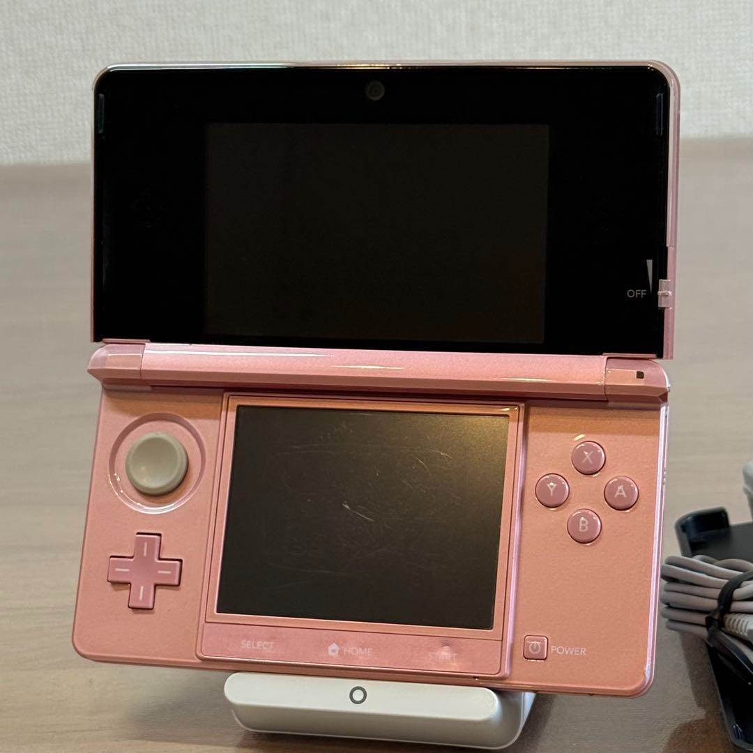 Nintendo 3DS Misty Pink CTR-001 Console Set w/ Charger Tested Japan Near Mint