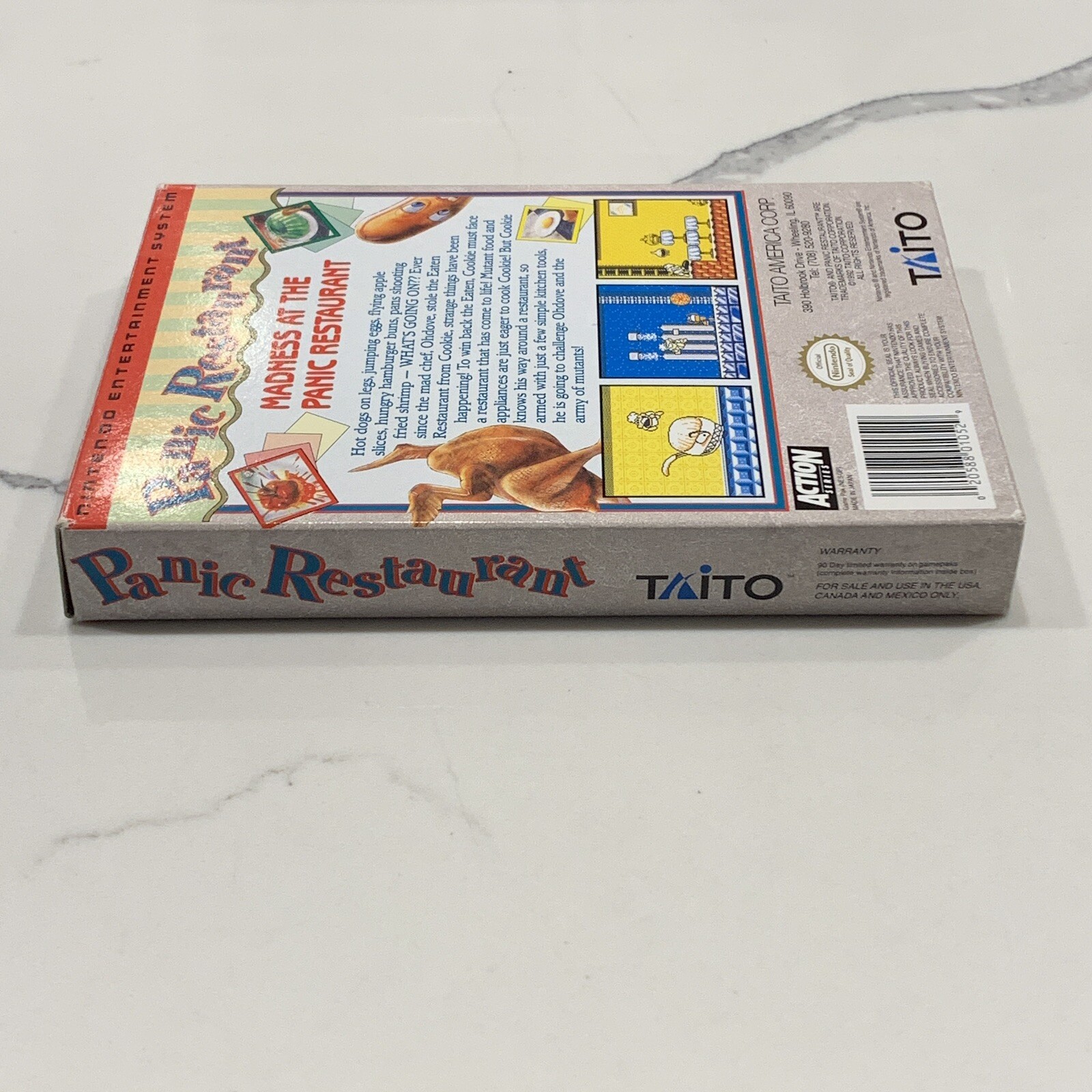 Panic Restaurant (NES, 1992) Authentic Complete CIB Manual TESTED