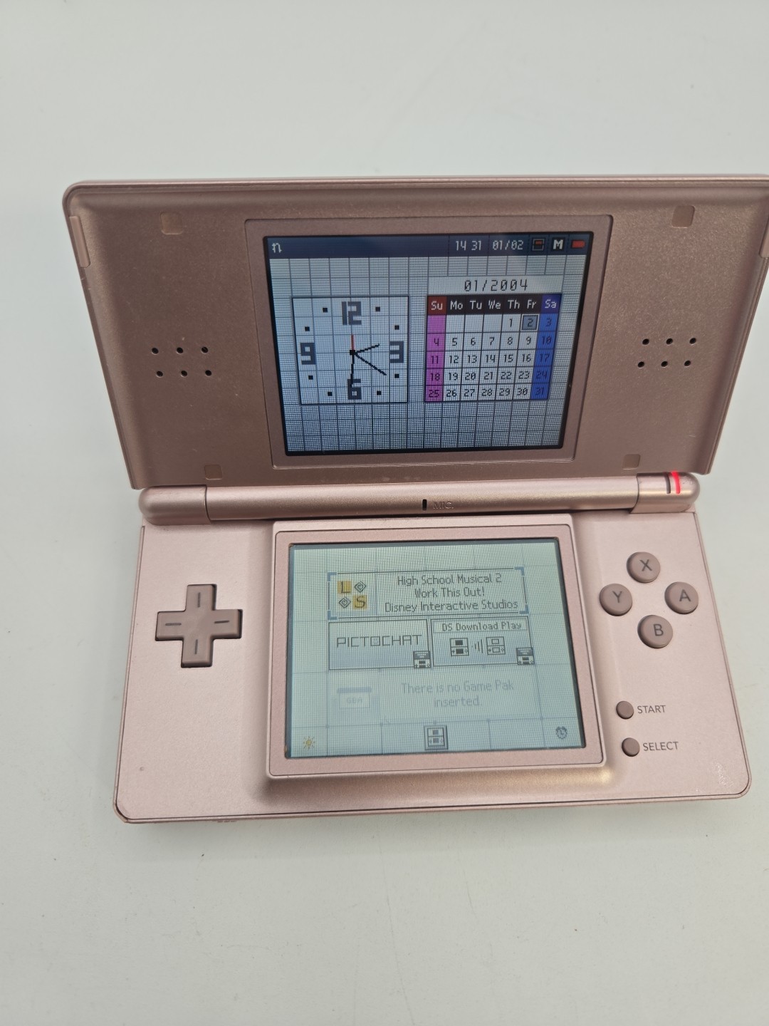 Nintendo DS Lite System Portable Gaming Console – Metal Pink Bundle Tested Works