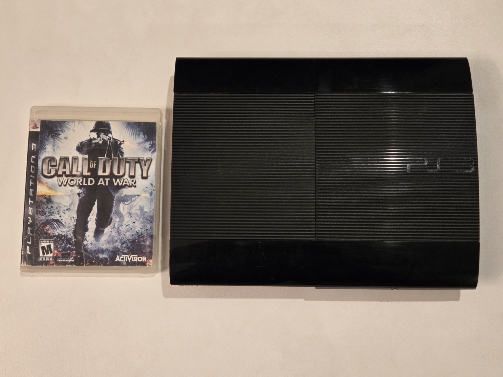 Playstation 3 Slim 500GB Console and game Only Black Tested Working CECH-4001C