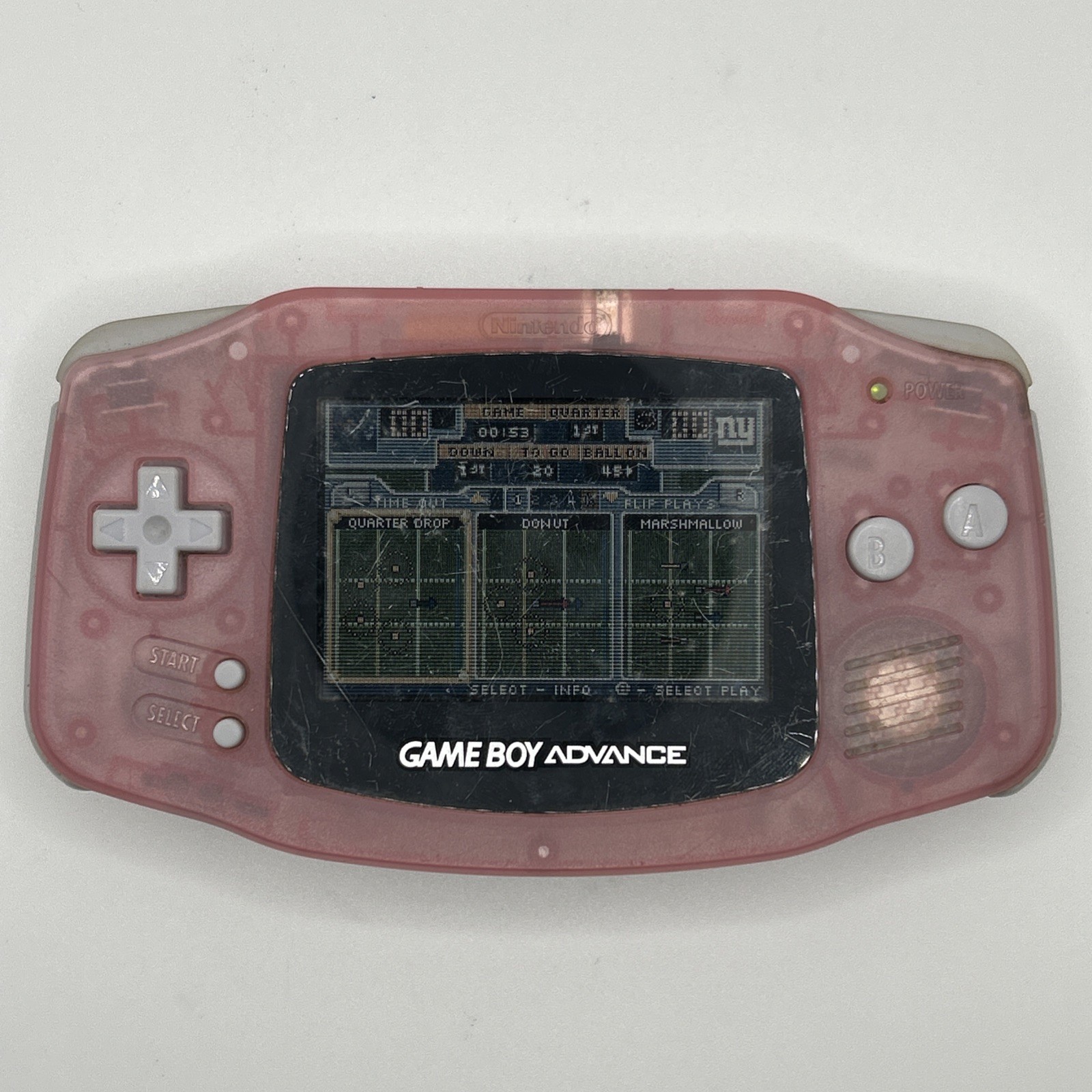 Nintendo Gameboy Advance AGB-001 Fuchsia Pink Clear – Tested Working See Video