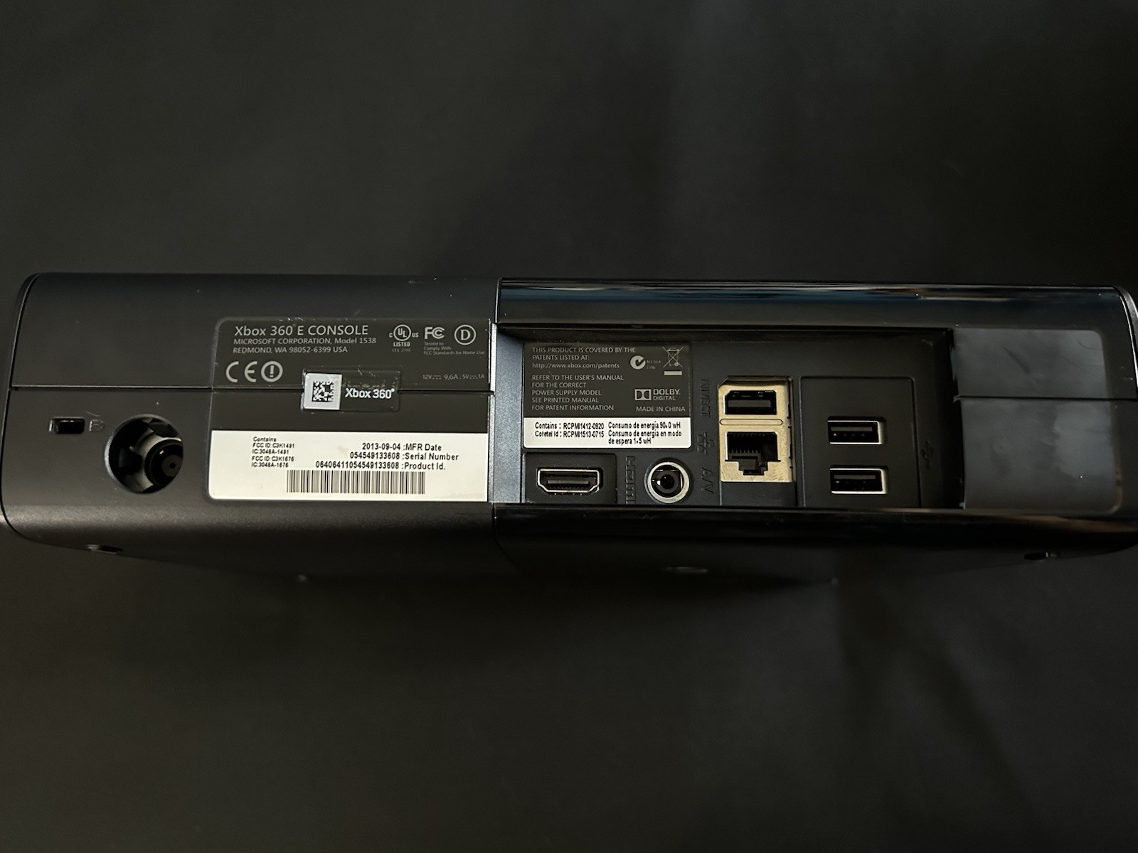 Xbox 360 E Console Only For Parts Or Needs Repair