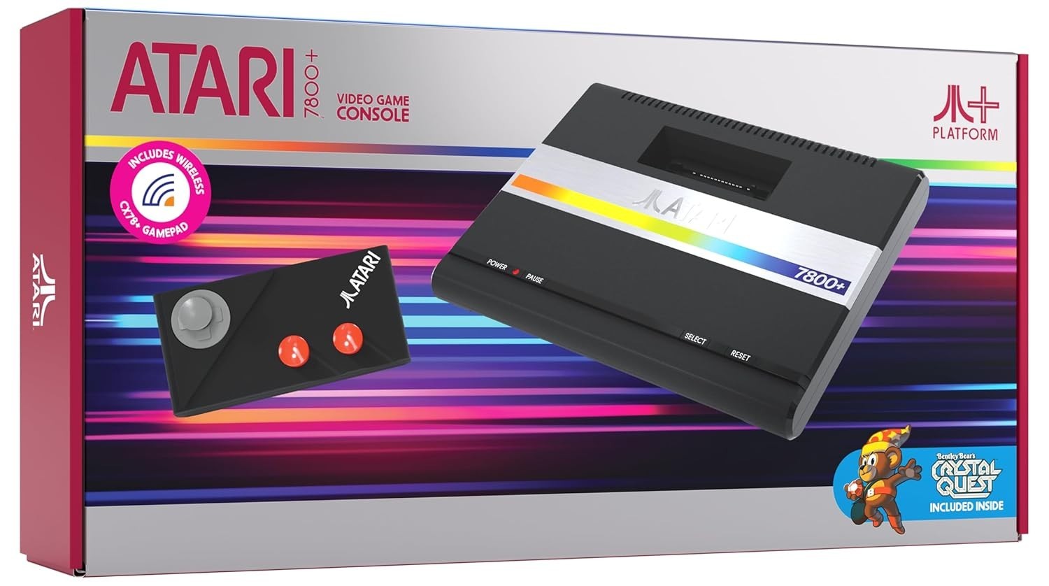Official Atari 7800+ Video Game Console & Wireless Controller – HDMI Output